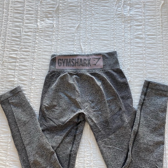 Gymshark Flex High Waisted Leggings- Grey/Pink- Small - Picture 3 of 3